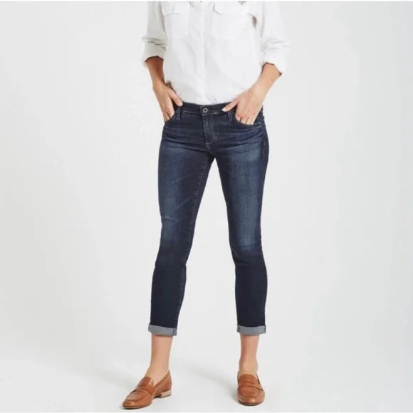 adriano goldschmied stilt cigarette jeans Ag Adriano Goldschmied Jeans | Adriano Goldschmied (Ag) Stilt Cigarette Roll Up Jeans Sz 26r Nwt | Color: Blue | Size: 26